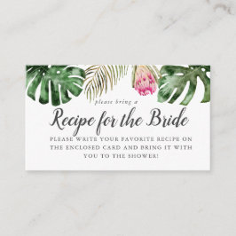 Cartão de Solicitação de Receita para Chá de Noiva