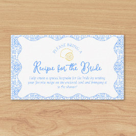 Cartão de solicitação de receita para Chá de panel