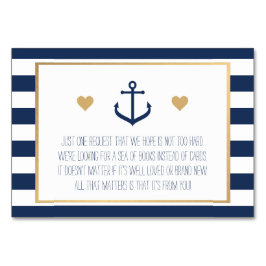 Cartão de Solicitação do Livro Chá de fraldas Náut