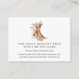 Cartão de Solicitação do Livro da Lua Boho Terraco