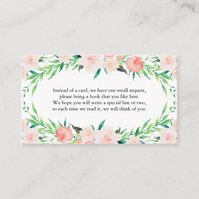 Cartão de Solicitação do Livro de Buquês Delicado (Frente)