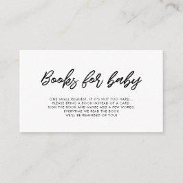 Cartão de solicitação do livro de chás de fraldas 