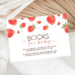 Cartão de Solicitação do Livro de Chás de fraldas<br><div class="desc">Encoraje o amor por ler com o nosso Cartão de Recepção de Solicitação do Livro de Chás de fraldas de Morango. Este cartão serve como uma forma doce de pedir livros para o bebê, acrescentando um toque atencioso aos seus convites para o chá de bebê. A design neutra em termos...</div>