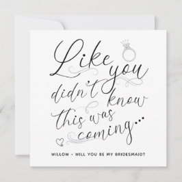 Cartão de Solicitação Trendy Photo Bridesmaid