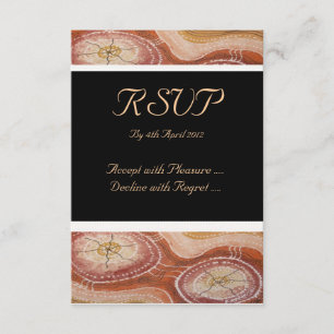 Cartão de Sonho do Deserto de RSVP de Casamento Ab
