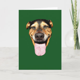 Cartão de sorriso do cão (vazio para dentro)