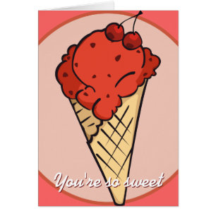 Cartão de Sorvete Cherry