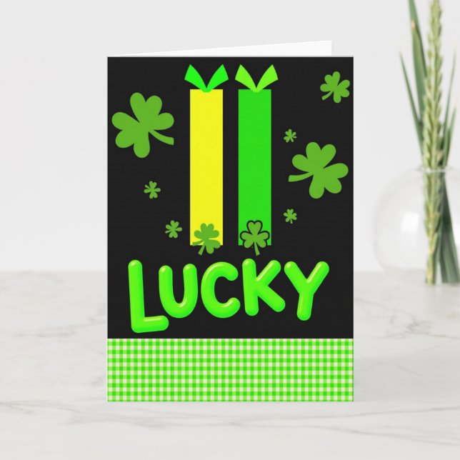 Cartão de St. Patrick Lucky Shamrocks (Frente)