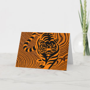 cartão de stripe de tigre
