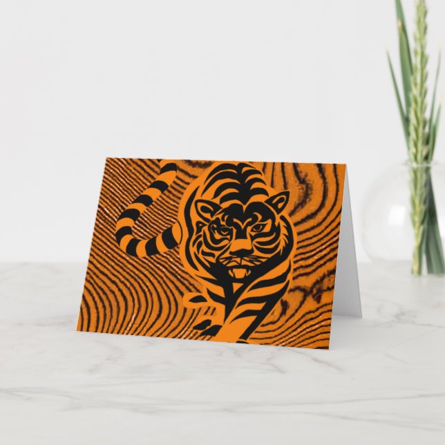 cartão de stripe de tigre (Frente)