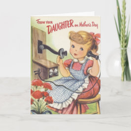 Cartão De sua filha no dia das mães