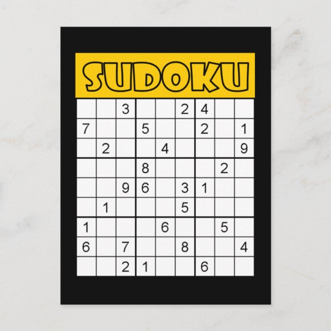 Cartão de Sudoku (Frente)