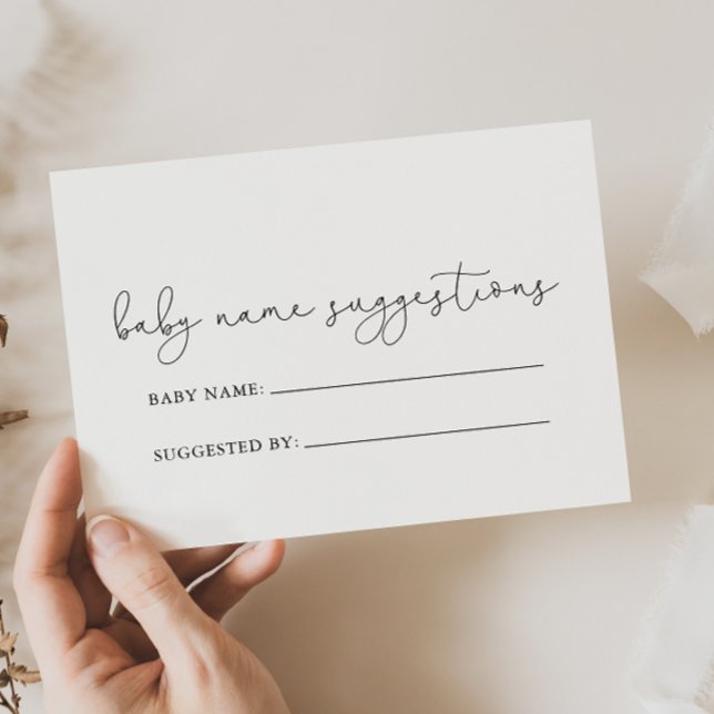 Cartão de Sugestões de Nome do Bebê para Caligrafi (Criador carregado)