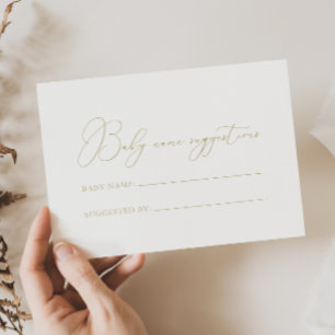 Cartão de Sugestões do Nome do Bebê Clássico D