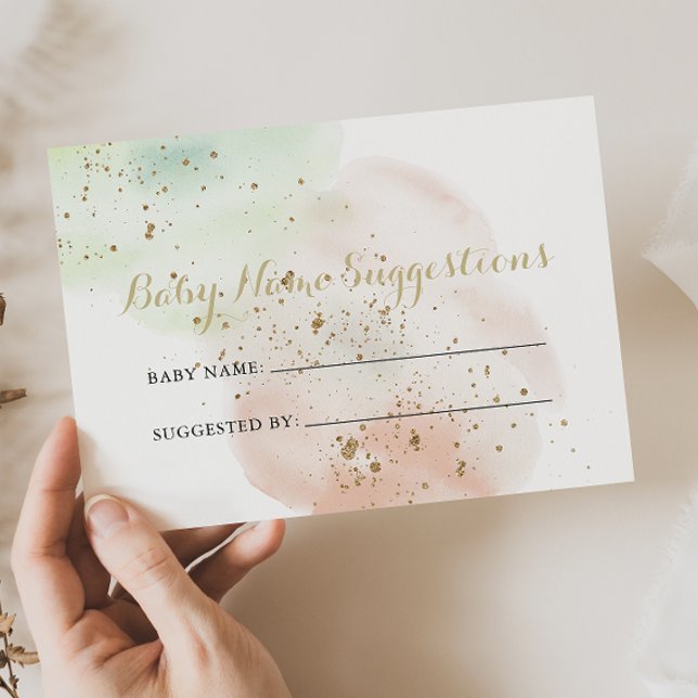 Cartão de Sugestões do Nome do Bebê do Confetti Do (Criador carregado)