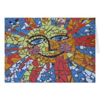 Cartão de Sun do mosaico