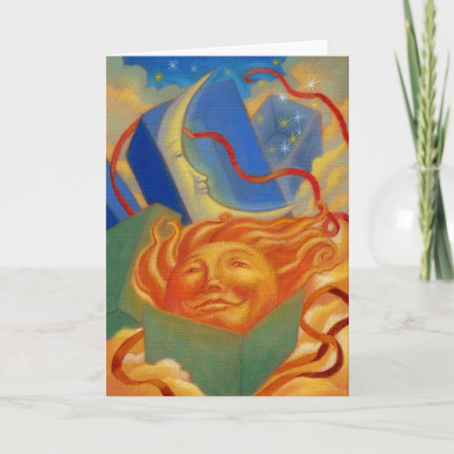 Cartão de Sun e de aniversário da lua (Frente)