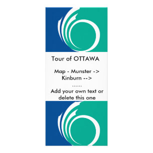 Cartão de Suporte com Bandeira de Ottawa, Canadá