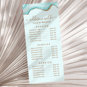 Cartão de Suporte de Ágata Mármore Azul com Brilho