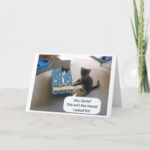 Cartão de surpresa de Natal de Kitten (dentro de v