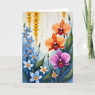 Cartão de Tapeçaria Flor de Aniversário Radiante