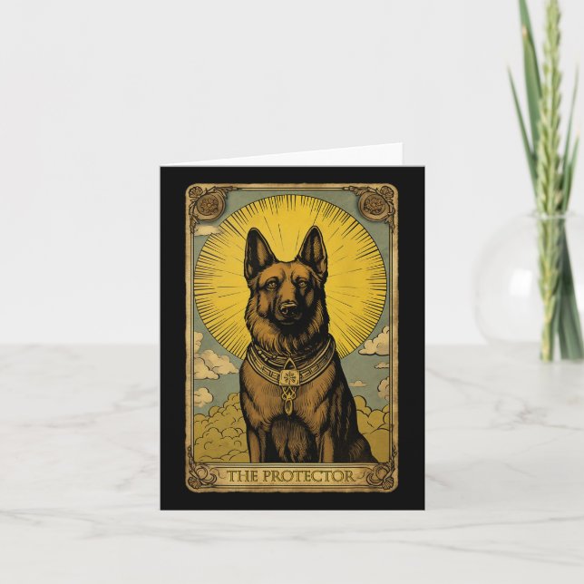 Cartão de Tarô de Cão german shepherd (Frente)