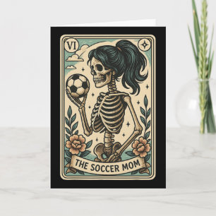Cartão de Tarô de Mãe de Futebol Esqueleto Dia das