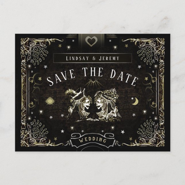 Cartão de Tarô do Dia das Bruxas Correspondente Sa (Frente)