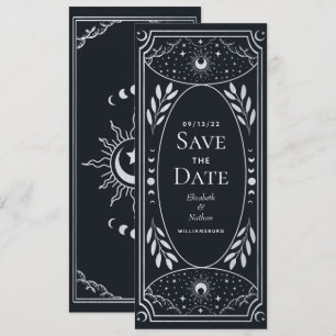 Cartão de Tarô Místico Elegante Silver Elegante