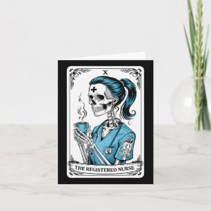 Cartão de Tarot de Enfermeira Registrada Esqueleto