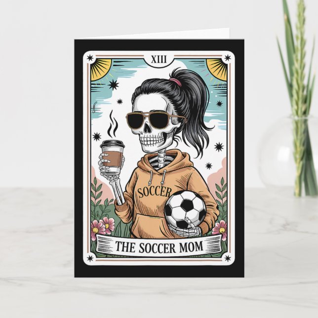 Cartão de Tarot de Esqueleto Engraçado de Hallowee (Frente)