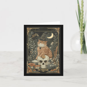 Cartão de Tarot de Gato Fofo Bruxo Casa Gótica Cog