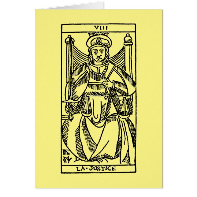 Cartão de Tarot: Justiça (Frente)