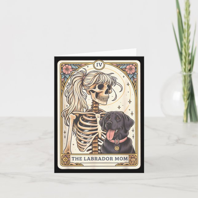 Cartão de Tarot Mãe Black Lab Esqueleto de Labrado (Frente)