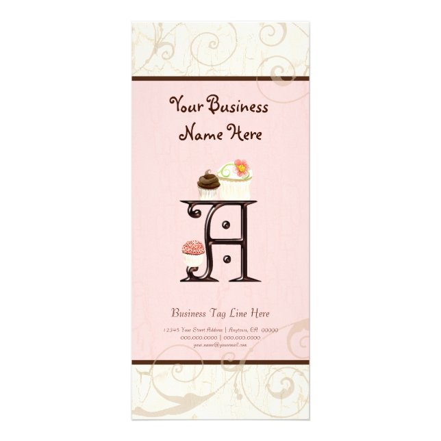 Cartão de Taxa de Negócio - Letra A Monograma - So (Frente)