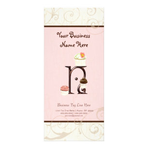 Cartão de Taxa de Negócio - Letra N Monograma - So