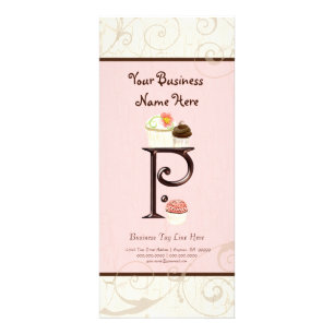 Cartão de Taxa de Negócio - Letra P Monograma - So