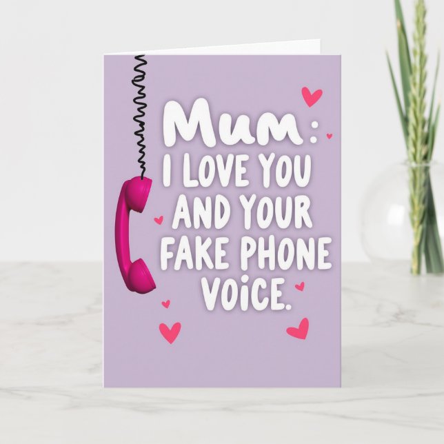 Cartão de Telefone do Dia das Mães Doce (Frente)