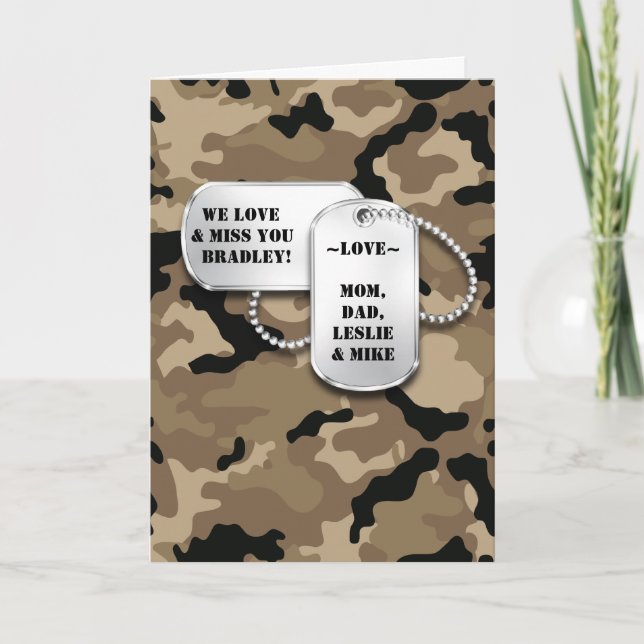 Cartão de Tema Militar (Frente)