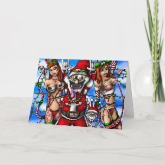 Cartão de tempo do papai noel