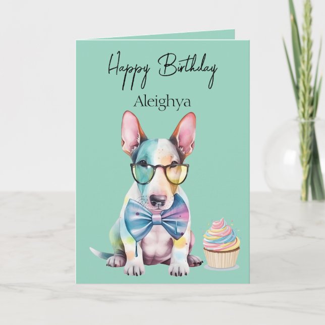 Cartão de Terrier britânico Bull Personalizado (Frente)