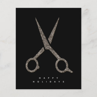 cartão de tesoura de brilho PERSONALIZADO moderno 