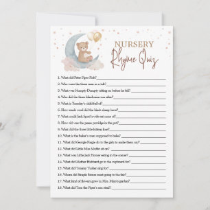 Cartão de Teste sobre o Nursery Moon Rhyme