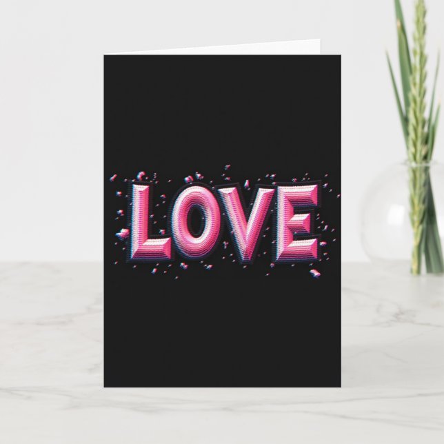 Cartão de Texto de Amor Minimalista (Frente)