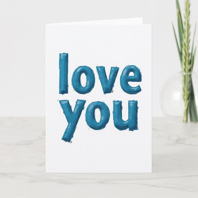 Cartão de Texto de Amor Simples (Frente)