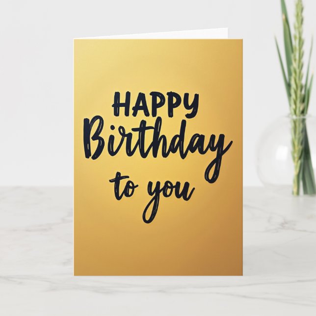 Cartão de Texto de Aniversário Alegre (Frente)