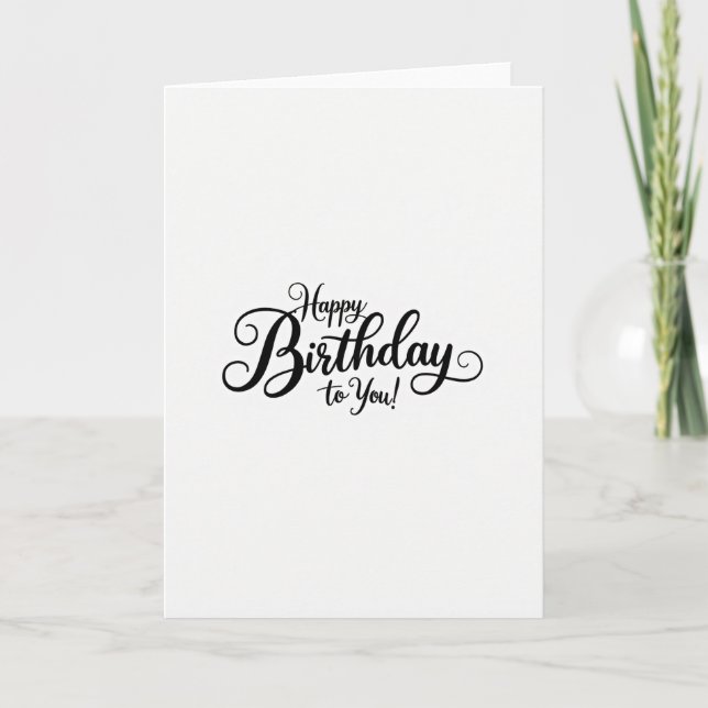 Cartão de Texto de Aniversário Flourish (Frente)