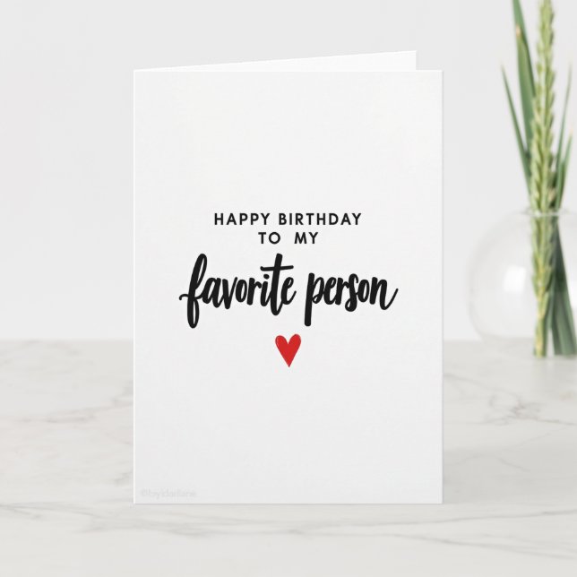 Cartão de Texto de Aniversário Minimalista (Frente)