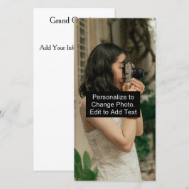 Cartão de texto de foto de agradecimento para even
