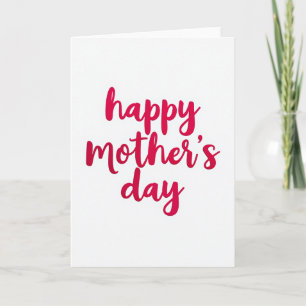 Cartão de texto do Dia das Mães Magenta